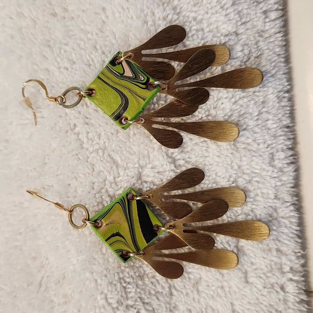 Avant garde dangle earrings